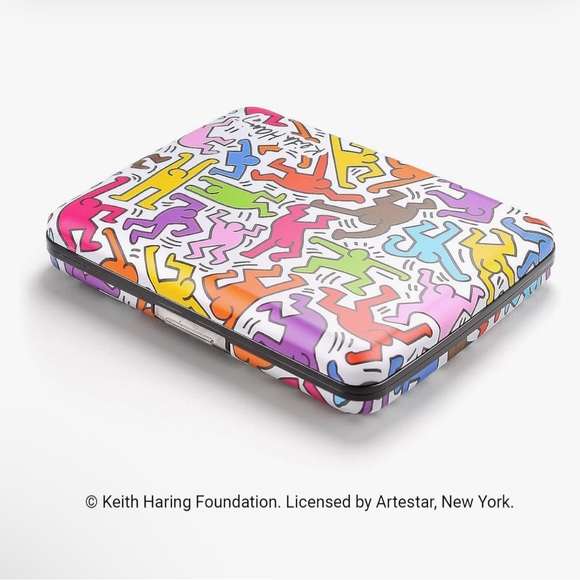 Keith Haring x ÖGON DESIGNS Collab Unisex Aluminum Wallet Color NWT in Box - Picture 2 of 7